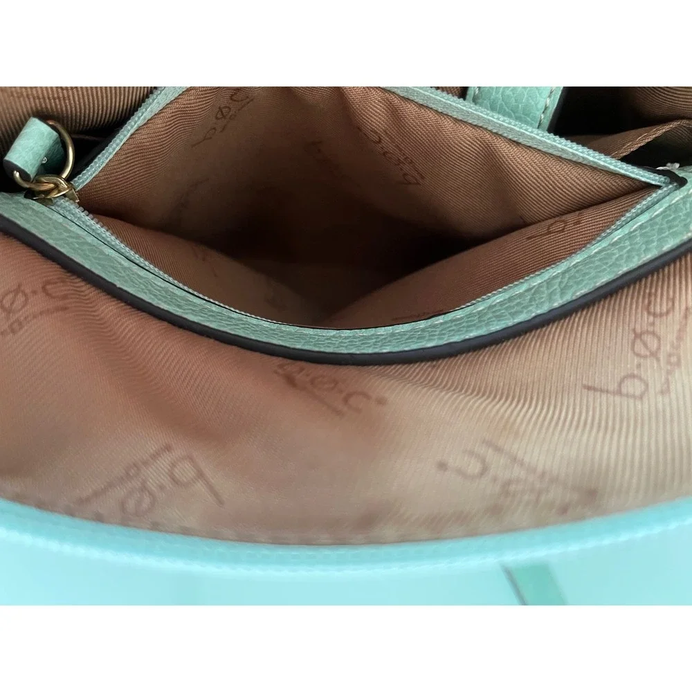 b.o.c. Born Concept Light Green Pebbled Faux Leather Crossbody Bag Purse